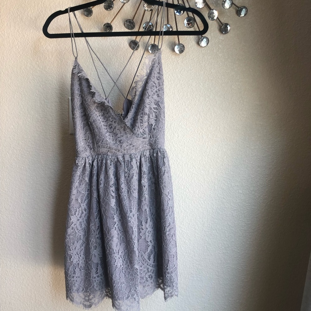 Gray mini dress